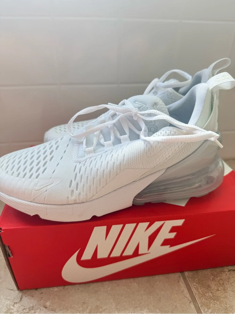 Nike Air Max 270 Triple White Sneakers
